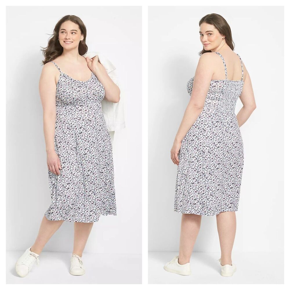 Lane Bryant Sweetheart-Neck Cami Fit & Flare Dress